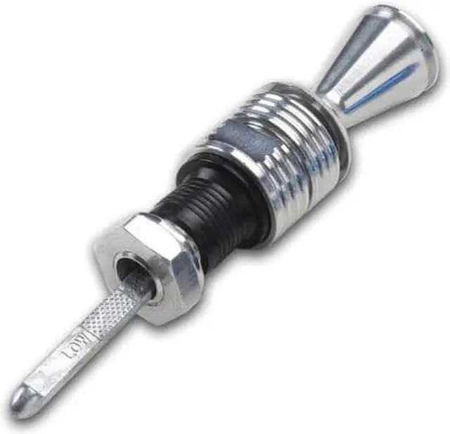 Main image of Lokar 1209124 Anchor-Tight Brite 3" Direct Mount Transmission Dipstick with Lock for Powerglide Transmission