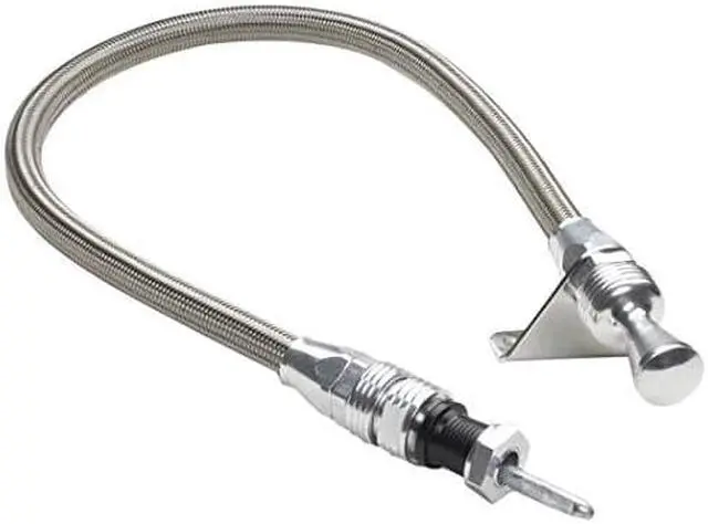 Main image of Lokar 1211144 Anchor-Tight Brite Firewall Mount Transmission Dipstick with Lock for TH350/400 Transmissionmission