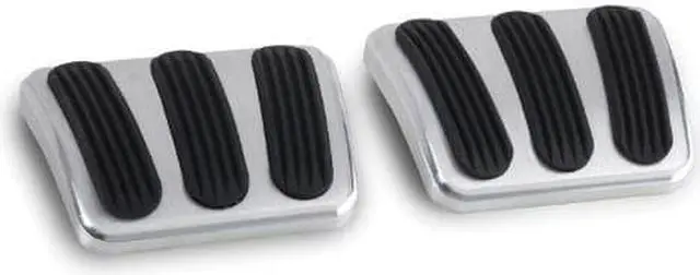 Main image of Lokar BAG-6132 Billet Aluminum Curved Brake/Clutch Pad with Rubber Insert - Pair