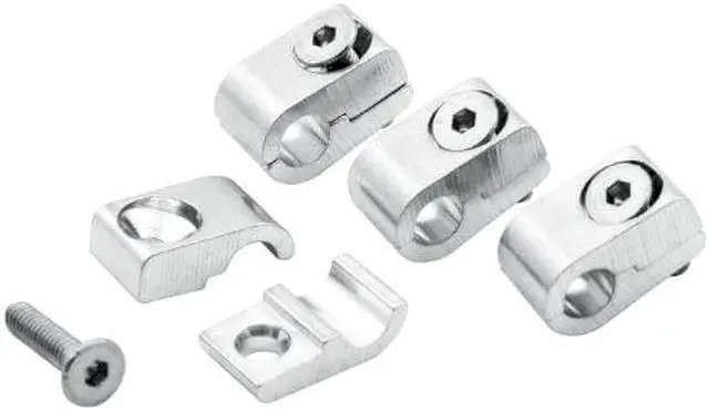 Main image of Allstar ALL18321 1/4" I.D Aluminum Clamp-On Style Universal Line Clamp, (Pack of 4)