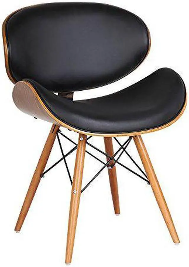 Alt view image 8 of 9 - Armen Living Cassie Mid-Century Dining Chair in Walnut & Black