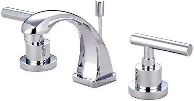 Alt view image 5 of 6 - Kingston Brass KS4941CML Two Handle 4 in. to 8 in. Mini Widespread Lavatory Faucet with Brass Pop-up
