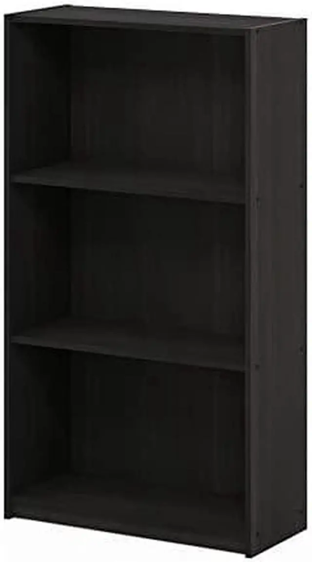 Alt view image 11 of 12 - Furinno Espresso 99736EX Basic 3-Tier Bookcase Storage Shelves