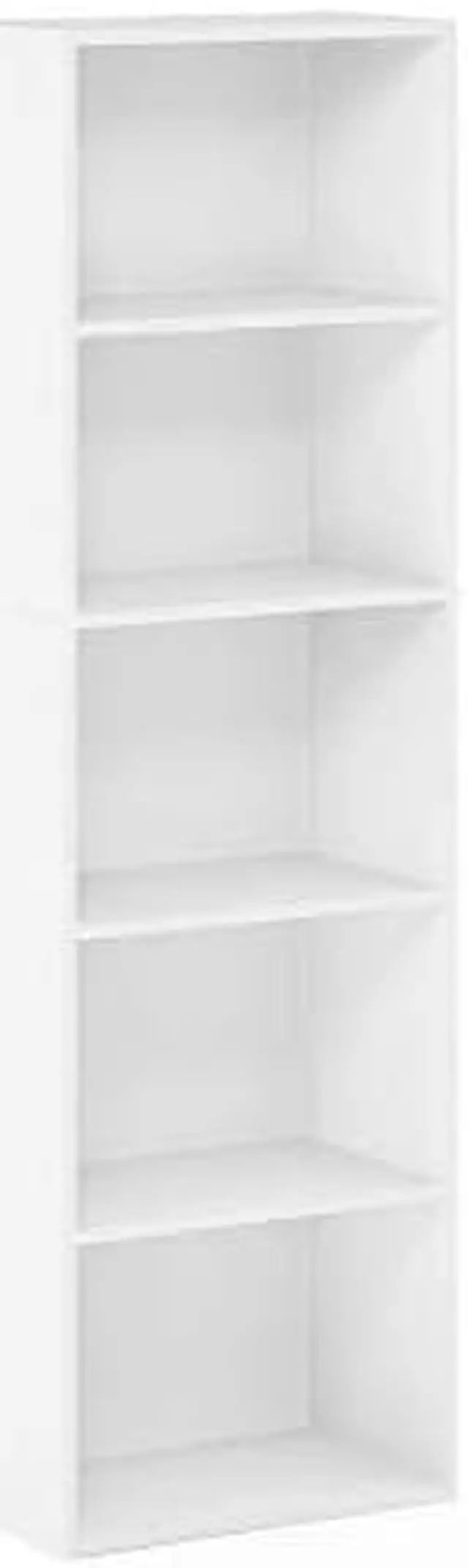 Alt view image 11 of 12 - Furinno 5-Tier Reversible Color Open Shelf Bookcase , White