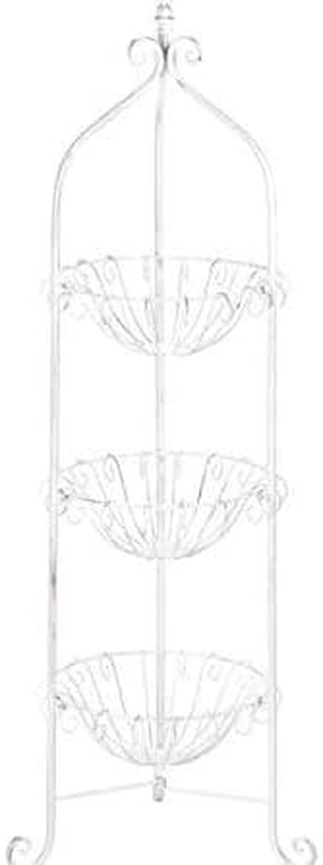 Main image of Accent Plus 57071114 Tiered Standing Basket, White (39.5" Tall)