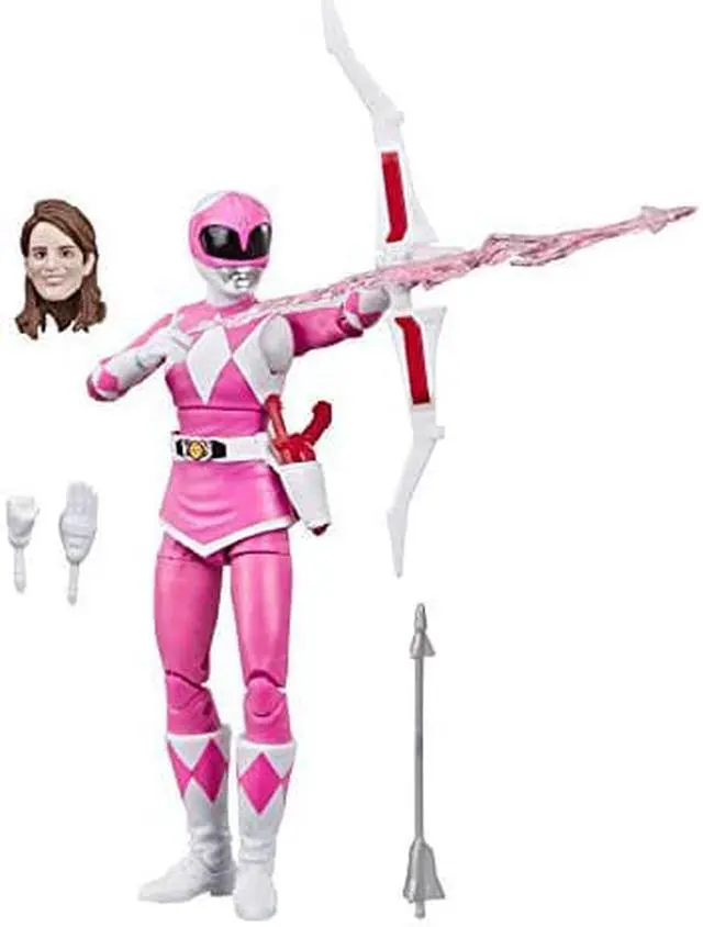 Main image of Hasbro Power Rangers Lightning Collection 6" Mighty Morphin Pink Ranger Collectible Action Figure Toy with Accessories