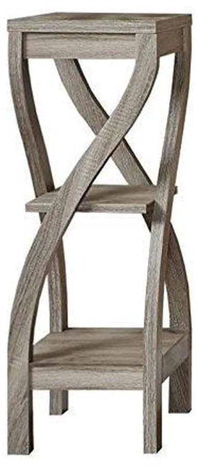 Alt view image 13 of 13 - Monarch Specialties Dark Taupe Reclaimed-Look Plant Stand I 2480