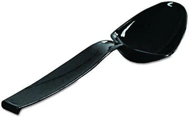 Alt view image 5 of 5 - WNA WNA A7SPBL Serving Plastic Spoon 9", Black, Pk144