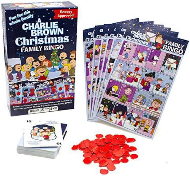 Alt view image 5 of 5 - aquarius charlie brown christmas family bingo