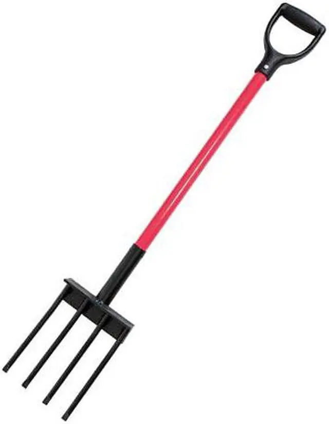 Alt view image 3 of 3 - BULLY Tools 92370 Spading Fork 4-Tine Steel Tine Fiberglass Handle