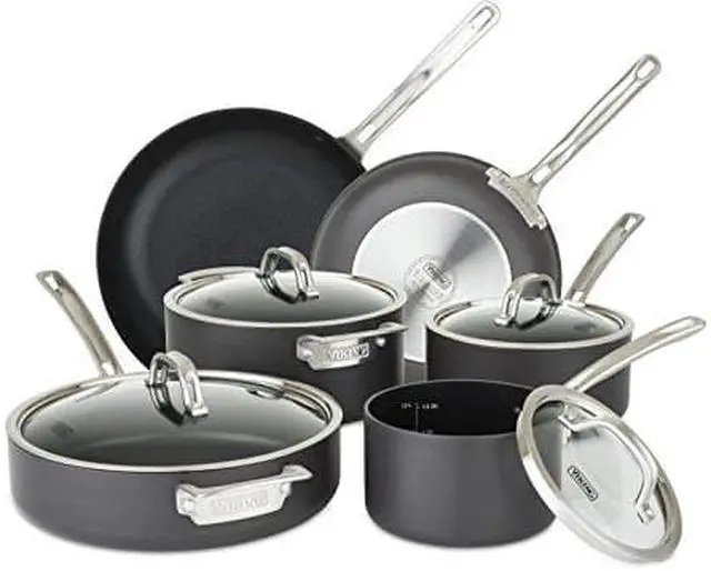 Main image of Viking Culinary Hard Anodized Nonstick Cookware Set, 10 Piece, Gray