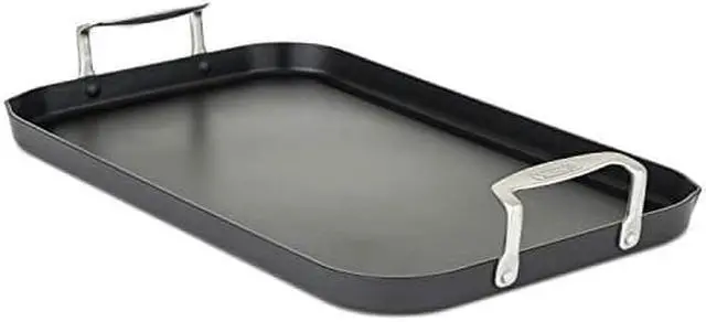 Alt view image 8 of 8 - Viking 40051-1218 Hard Anodized Nonstick Double Burner Griddle, 18 Inch by 11 Inch, Gray