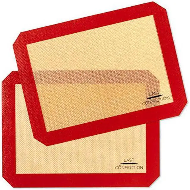 Alt view image 8 of 9 - Last Confection Silicone Baking Mat - Set of 2 Non-Stick Quarter Sheet (8-1/2" x 11-1/2") Professional Food Safe Tray Pan Liners
