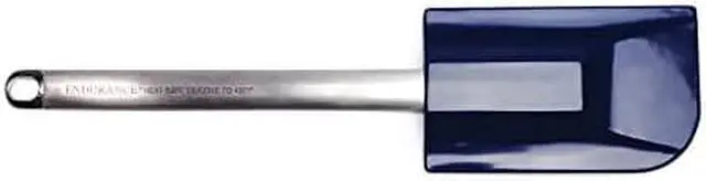 Main image of RSVP International Endurance Kitchen Tool Collection Silicone Spatula, Stainless Steel Handle, 11x2.5", Blue