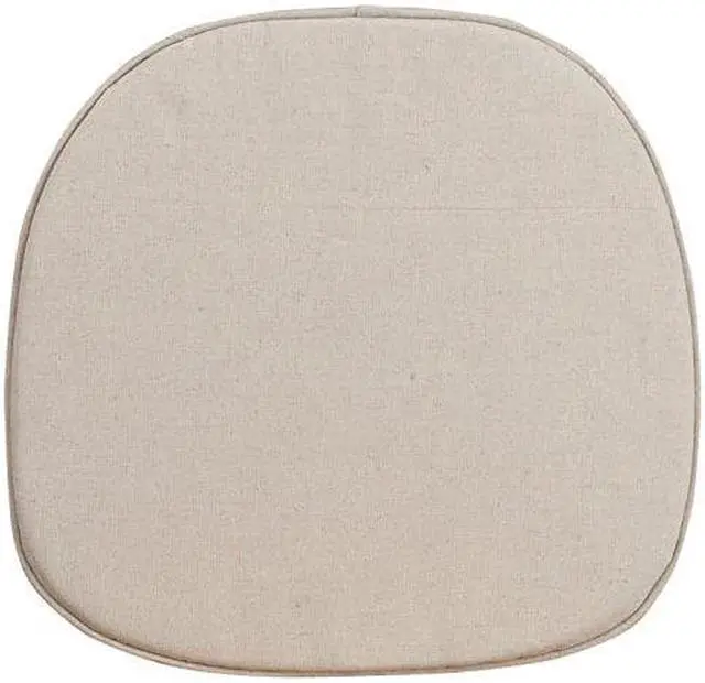 Alt view image 6 of 6 - Cross Back Barstool Burlap Cushion