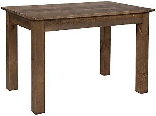 Alt view image 12 of 20 - 46" x 30" Rectangular Antique Rustic Solid Pine Farm Dining Table