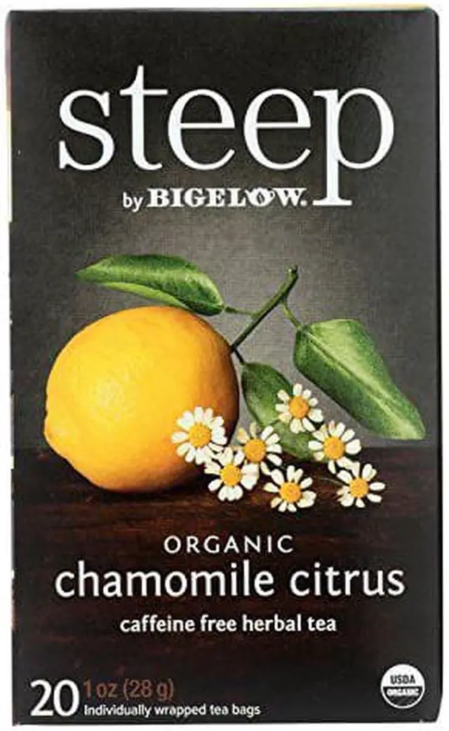 Alt view image 6 of 11 - Bigelow Steep Tea, Chamomile Citrus Herbal, 1 Oz Tea Bag, 20/Box 17707