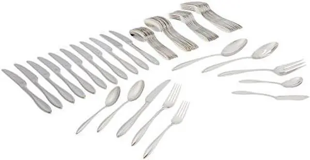 Main image of Lenox Sculpt 65-Piece Flatware Set, Metallic