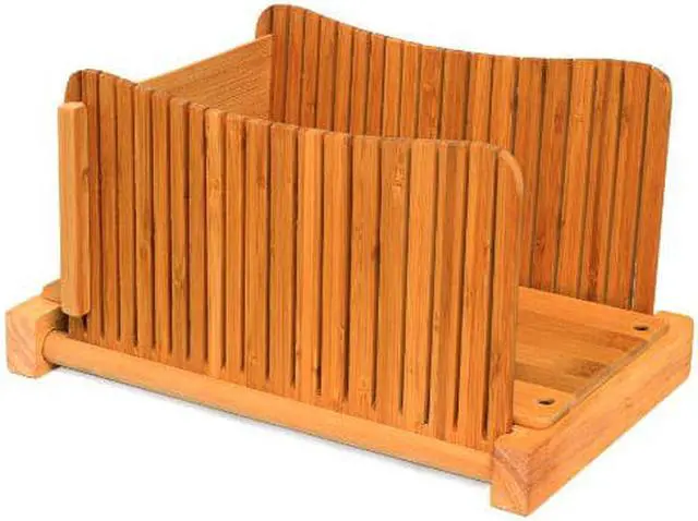 Alt view image 9 of 9 - DB-Tech Bamboo Wood Compact Foldable Bread Slicer