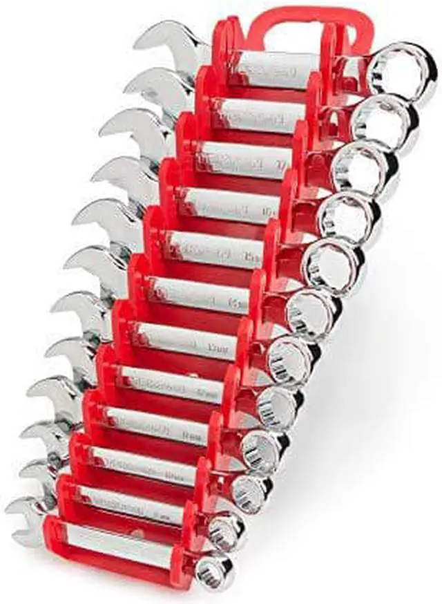Alt view image 2 of 8 - TEKTON WRN01170 Stubby Combination Wrench Set with Holder, 12-Piece (8-19 mm)