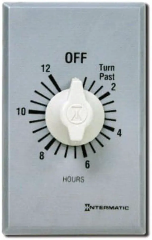 Alt view image 4 of 4 - INTERMATIC FF412H Timer,Spring Wound,12 Hr,DPST,Silver