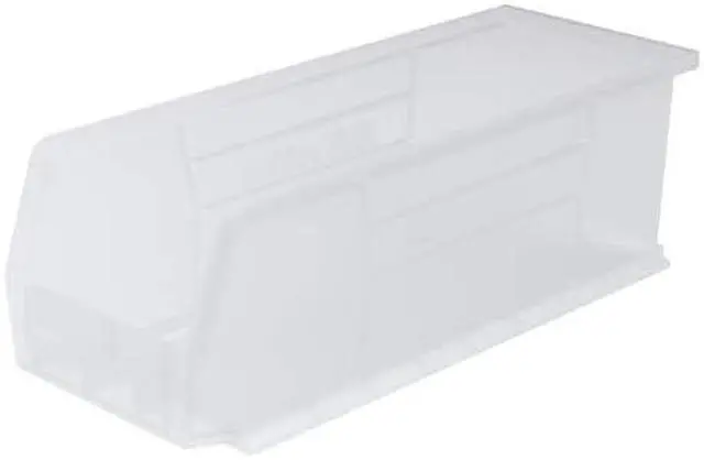Alt view image 2 of 2 - AKRO-MILS 30234SCLAR Hang & Stack Storage Bin, Plastic, Clear, 5 in H, 5 1/2 in