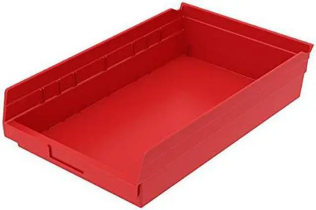 Alt view image 4 of 4 - AKRO-MILS 30178RED Red Shelf Bin, 17-7/8"L x 11-1/8"W x 4"H, Outside Height: 4