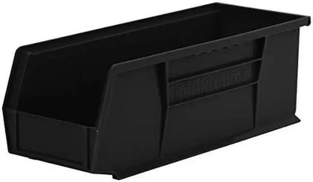 Alt view image 3 of 3 - AKRO-MILS 30234BLACK Black Hang and Stack Bin, 14-3/4"L x 5-1/2"W x 5"H,