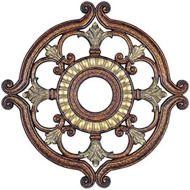 Main image of Livex Lighting 8216-64 Ceiling Medallion in Palacial Bronze with Gilded Accents