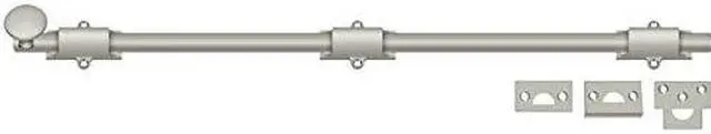 Alt view image 3 of 3 - Deltana 24SB15 24 in. Heavy Duty Surface Bolt, Satin Nickel - Solid