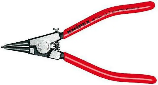 Alt view image 3 of 3 - KNIPEX 46 11 G0 5-1/2" Circlip Pliers For Grip Rings On Shafts, Plastic Grip