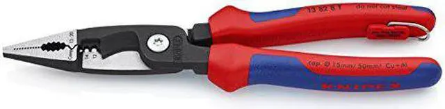 Alt view image 3 of 3 - Knipex Chain Nose Plier  Tool Steel  13 82 8 T BKA
