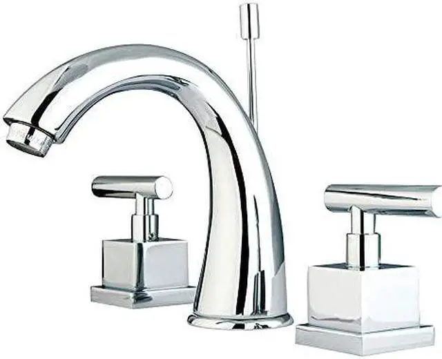 Alt view image 4 of 7 - CLAREMONT 8 WIDE SPREAD LAV FCT W/BRS POP-UP-Chrome Finish