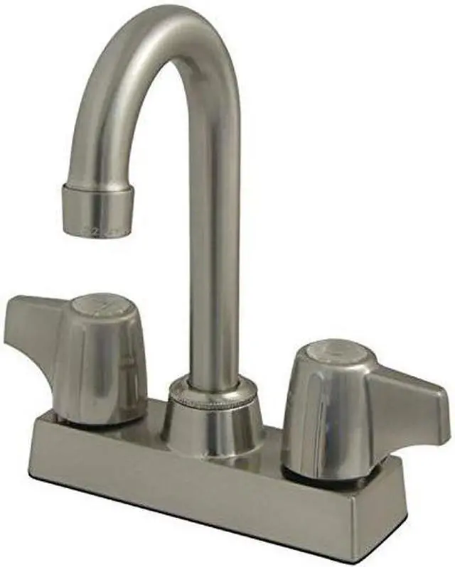 Alt view image 4 of 5 - Kingston Brass KB460SN Two Handle 4 in. Centerset Bar Faucet