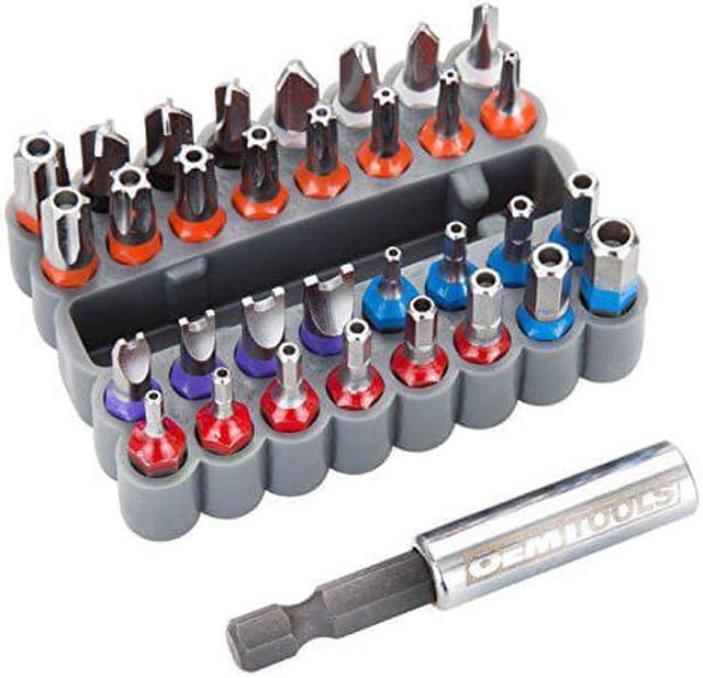 Main image of OEMTOOLS 25959 33 Piece Security Bit Set, Includes Spanner, Tri-Wing, Torq, Hex Security, and Tamper Proof Star Security Bits with 1/4 Inch Hex Bit Holder