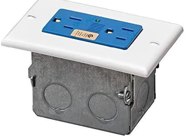 Alt view image 2 of 2 - leviton 47605-acs j-box surge protective kit - single ac power module,white/blue
