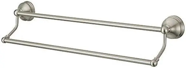 Alt view image 4 of 5 - Kingston Brass BA116318SN Vintage 18 in. Dual Towel Bar, Satin Nickel