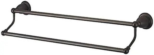 Alt view image 3 of 4 - Kingston Brass BA175318ORB Heritage 18 in. Dual Towel Bar, Oil Rubbed Bronze