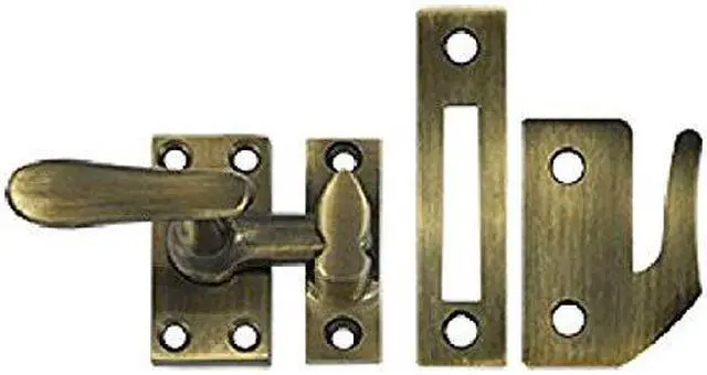 Alt view image 3 of 3 - Deltana CF66U5 Casement Fastener Window Lock, Medium - Antique