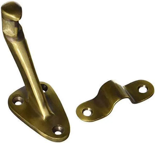 Alt view image 3 of 3 - Deltana HRB325U5 3.31 in. Projection Hand Rail Brackets, Antique Brass - Solid Brass - 10 Case