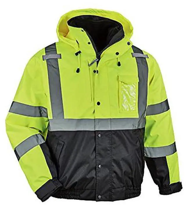 Alt view image 3 of 3 - 8381 Type R Class 3 Performance 3-in-1 Bomber Jacket Lime, X-Large