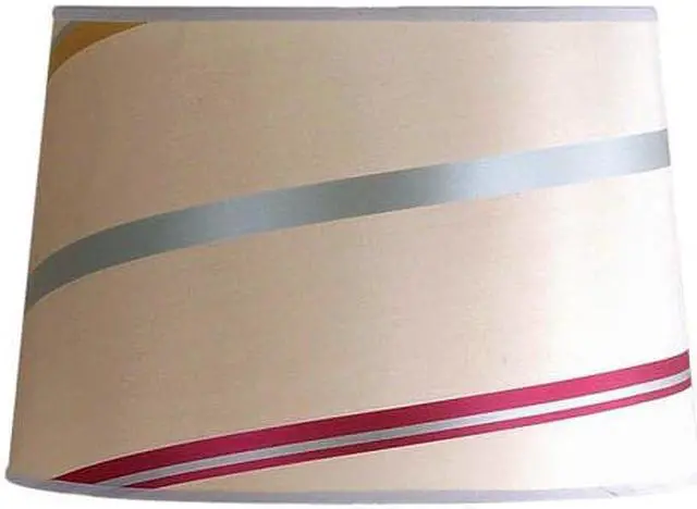 Alt view image 3 of 3 - Laura Ashley Juliette 14" Striped Raw Silk Drum Shade - SLB24114