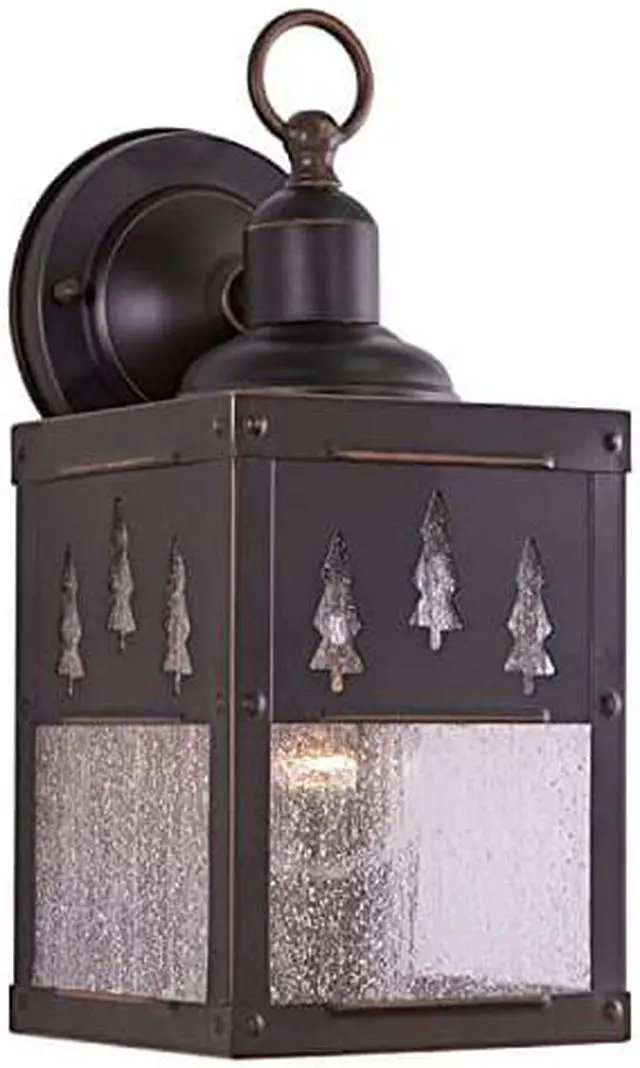 Main image of Yosemite 1 Light Bronze Rustic Tree Outdoor Wall Lantern Clear Glass