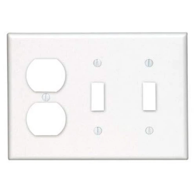 Alt view image 7 of 7 - Leviton Plt 2Tog/Dplx Wht 1052-7158