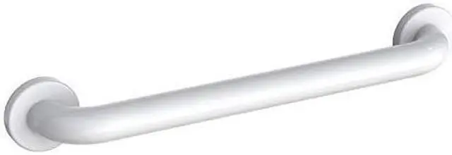 Alt view image 3 of 3 - WINGITS WGB6YS12WH Polyester Painted Grab Bar, 12" L, Stainless Steel, Poly