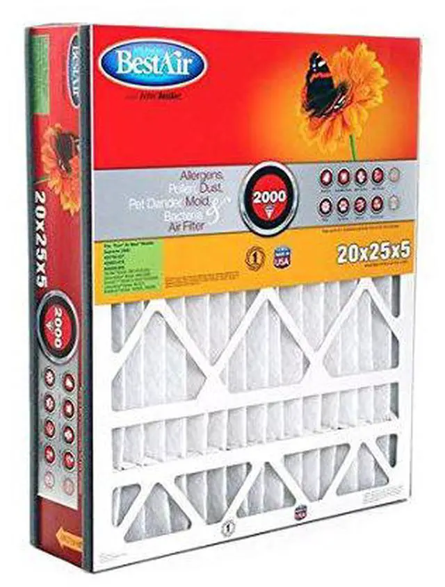 Alt view image 4 of 5 - BestAir AB2025-11R Furnace Filter, 20" x 25" x 5", Air Bear Replacement, MERV 11