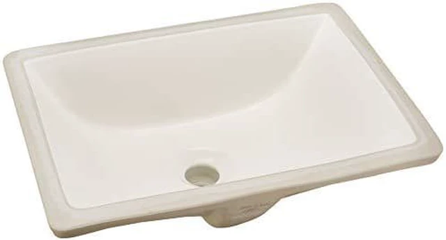 Alt view image 2 of 2 - nantucket sinks um16x11b 16inch x 11inch rectangle undermount ceramic vanity bathroom sink, bisque