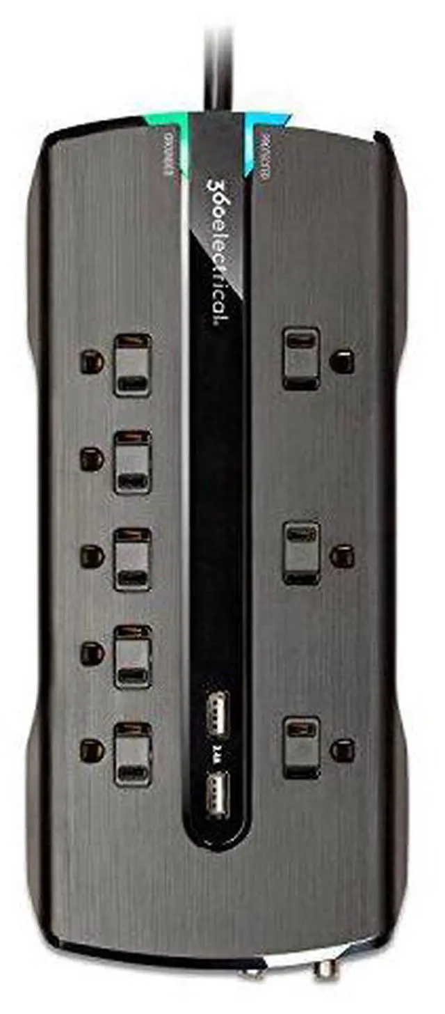 Alt view image 2 of 2 - 360 Electrical Director 8 Outlets 2 USB Surge 360543