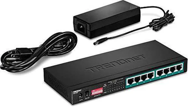 Alt view image 17 of 20 - TRENDnet 8-Port Gigabit Long Range Poe+ Switch, TPE-LG80,65W Poe Budget, Ethernet/Network Switch, Long-Range Poe+ Extends Range Up to 200M (656 ft.), 16 Gbps Switching Capacity, Lifetime Protection