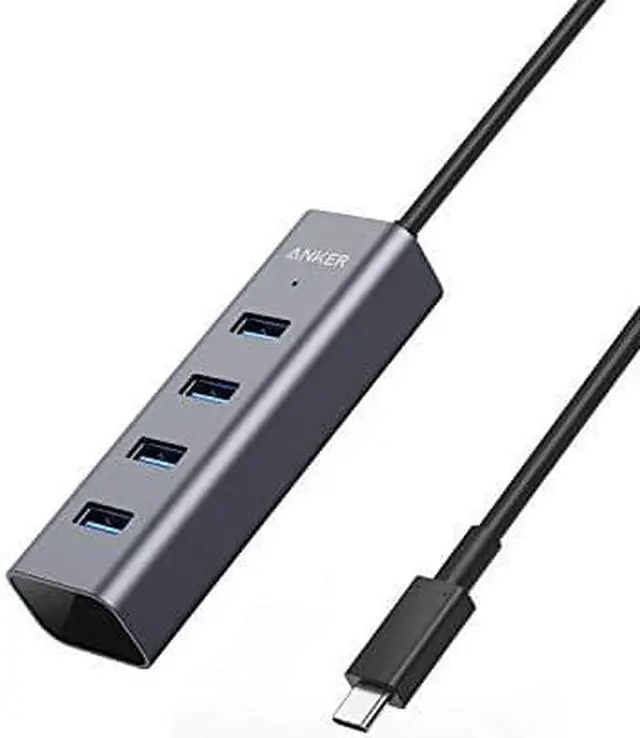 Alt view image 8 of 8 - Anker USB C Hub, Aluminum USB C Adapter with 4 USB 3.0 Ports, for MacBook Pro 2018/2017, ChromeBook, XPS, Galaxy S9/S8, and More